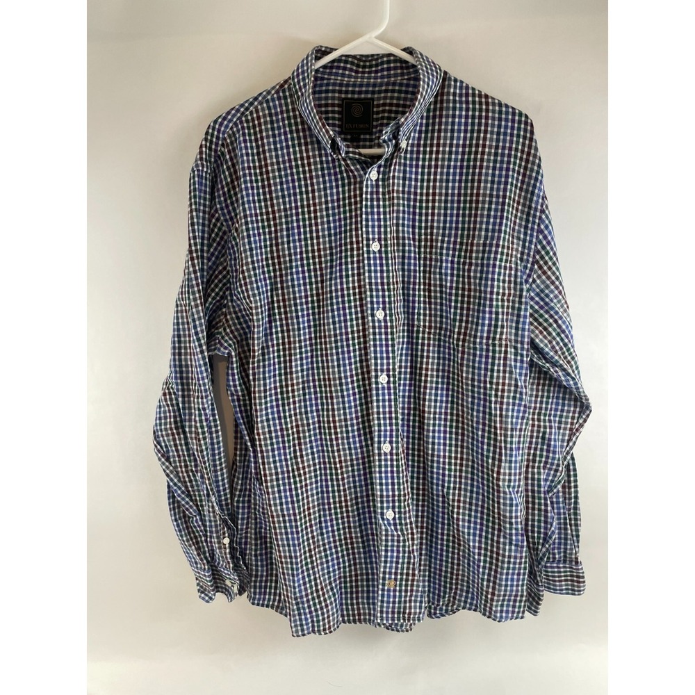 F/X Fusion Shirt Men's Size XL Multicolored Plaid Button Down Long Sleeve